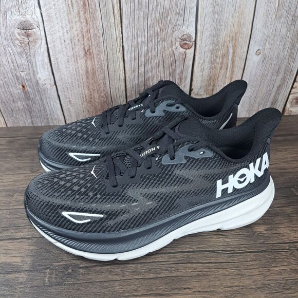Hoka One One Shoes - Hoka One One Clifton 9 Women's Sz 8.5 B Running Shoes Black White (VGC)